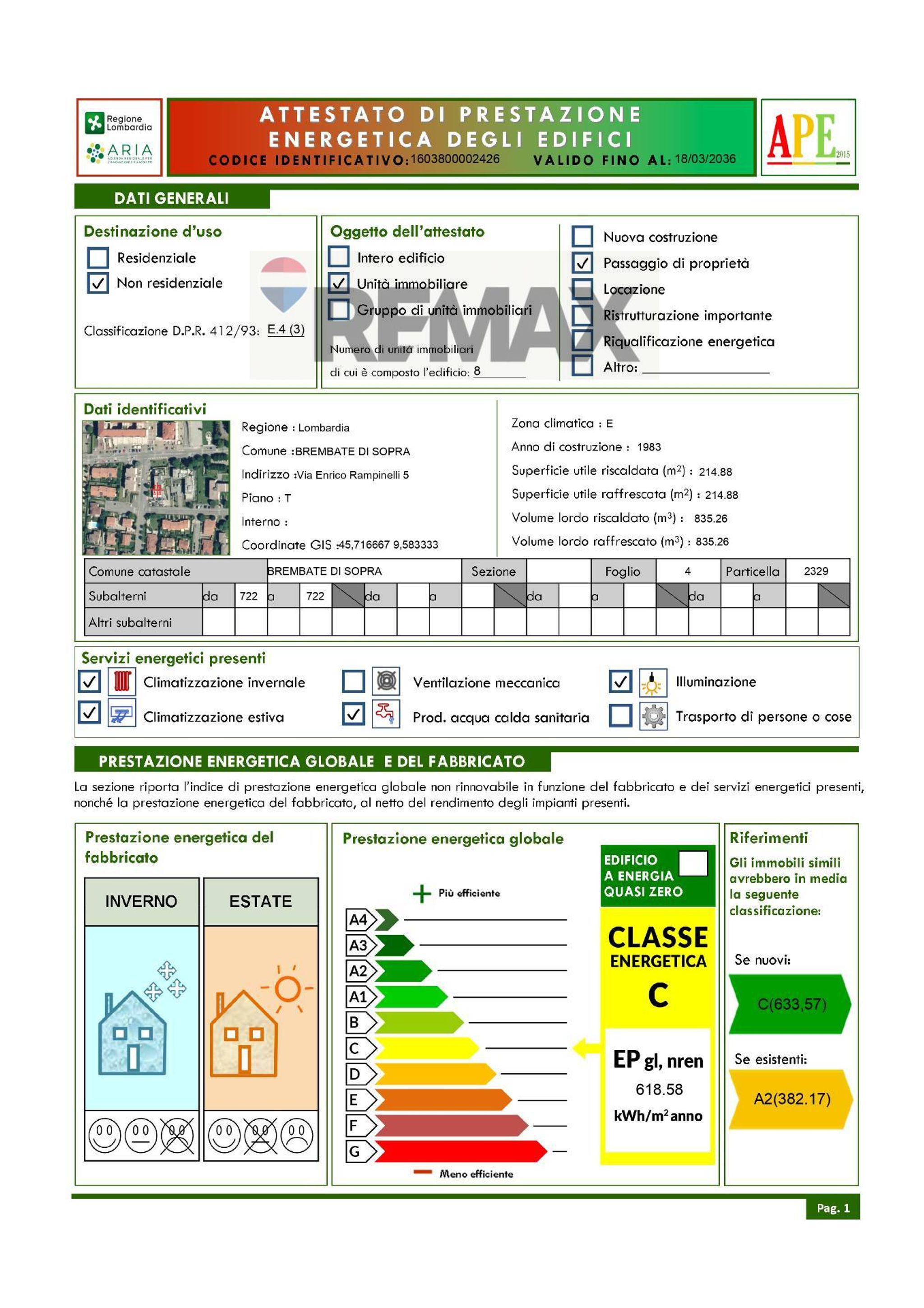Certificato di energia