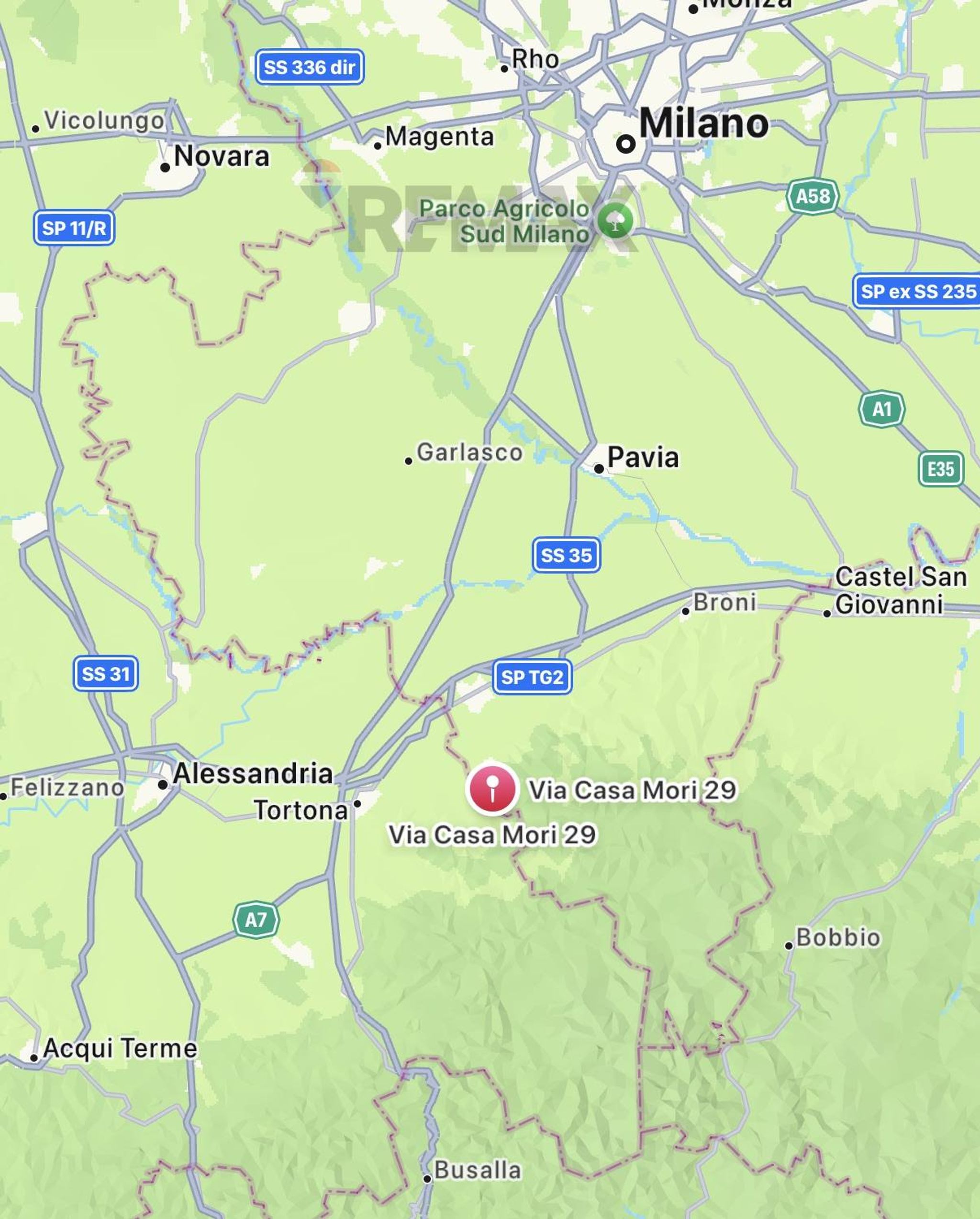 Posizione della mappa